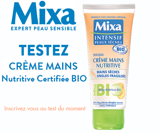 Mixa Bio Crème Mains Nutritive Mains Sèches Ongles Fragilisés