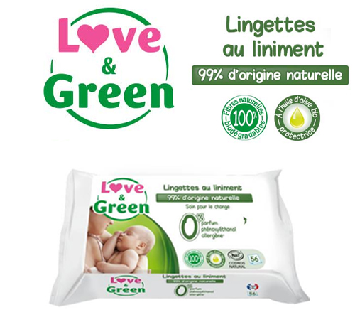 Love and Green BioLiniment Hypoallergénique à l'huile d'olive bio